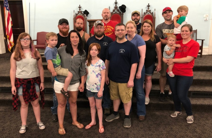 family and volunteers